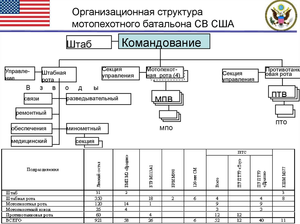 Состав подразделений. Организационно штатная структура мотострелкового батальона США. Организационно-штатная структура полка внутренних войск МВД. Организационно штатная структура НВФ схема. Схема организационной штатной структуры вс США.