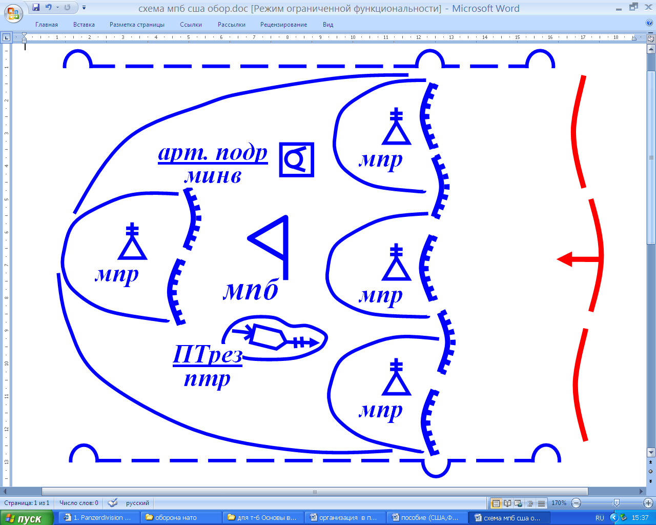Бригада схема рисунок
