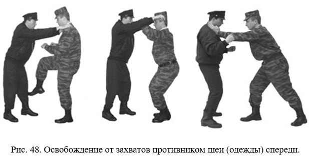 Упражнение 28. Освобождение от захвата спереди за одежду двумя руками МВД. Специальный комплекс рукопашного боя РБ-2. Приёмы рукопашного боя НФП. Бранденбург 800 рукопашный бой.